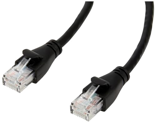 Amazon Basics Cavo Di Rete Patch Ethernet Di Cat6 Con Connettori Rj45, 7.62 M, Confezione Da 10, Nero