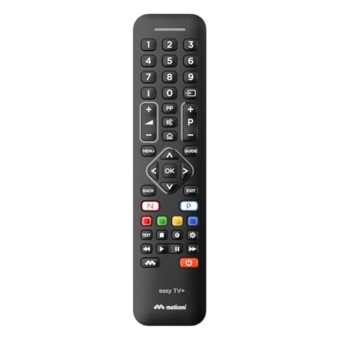 Meliconi Telecomando Easy Tv+ Universale, Telecomando Per Smart Tv Con Tastiera Completa, Funzione Learn, Modalità Bambino E Freeze, Supporto Web, Ass