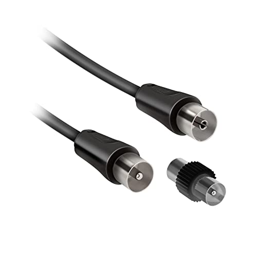 Ekon Cavo Antenna Tv, Cavo Antenna, Maschio Femmina, 5 Metri, 75 Db, Per Tv, Smart Tv, Decoder, Digitale Terrestre