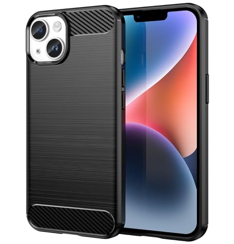 Tumundosmartphone Custodia Gel Tpu Tipo Carbon Nero Per Iphone 15 Plus (6.7)