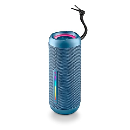 Ngs Roller Furia 2 Blue - Altoparlante Wireless Compatibile Con Bluetooth, Impermeabilità Ipx7, 30 W, True Wireless, Usb, Durata Batteria 9 Ore, Blu