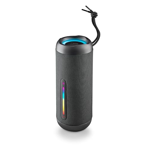 Ngs Roller Furia 2 Black - Altoparlante Wireless Compatibile Con Bluetooth, Impermeabilità Ipx7, 30 W, True Wireless, Usb, Durata Batteria 9 Ore, Nero