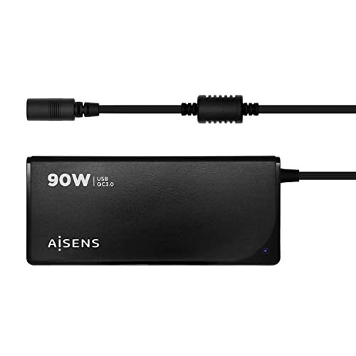 Aisens Cargador De Portátil Aslc-90Wauto-Bk 90W Automático 12 Conectores Voltaje 15-20V