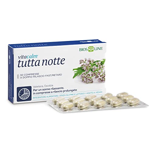Bios Line Complément Alimentaire Vitacalm All Night F/R, 30 Comprimés