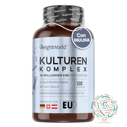 Fermenti Lattici Probiotici - 120 Capsule Fermenti Lattici Adulti (2 Mesi) - 60 Miliardi Ufc Con Lactobacillus Acidophilus Probiotici E Prebiotici E I