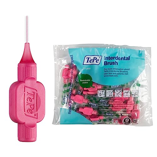 Scovolino Tepe, Originale, Rosa, 0.4Mm/Iso 0, 20Pz, Rimozione Placca, Pulizia Interdentale Efficace, Filo Interdentale, Per Spazi Stretti