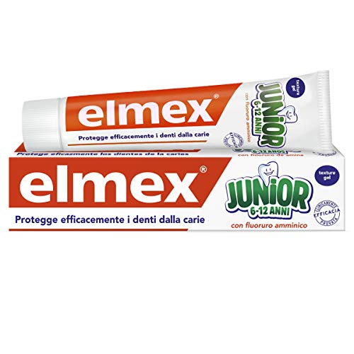 Elmex - Dentifricio Junior 6-12 Anni - Dentifricio Per Bambini Con Fluoruro Amminico - Protegge Efficacemente I Denti Dei Bimbi Dalla Carie - Anticari