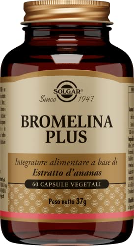 Solgar Bromelina Plus, 37 Gr, 60 Capsule