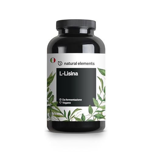 L-Lisina – 365 Capsule – 1.000 Mg Per Dose Giornaliera – Da Fermentazione Vegetale – Vegana, Ad Alto Dosaggio, Senza Additivi – Prodotta E Testata In