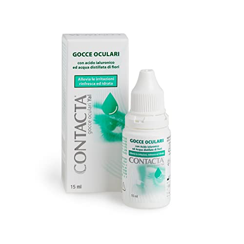 Contacta, Gocce Oculari Yal, Gocce Oculari Con Acido Ialuronico E Acque Distillate Di Fiori, Allevia Le Irritazioni, Azione Rinfrescante E Idratante,
