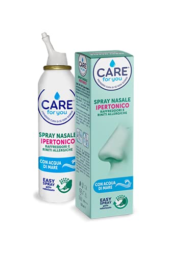 Care For You, Spray Nasale Ipertonico - Spray Nasale Raffreddore Ed Allergie, Soluzione Con Acqua Di Mare, Per Inalazione E Aerosol, Adatto Ad Ogni Et