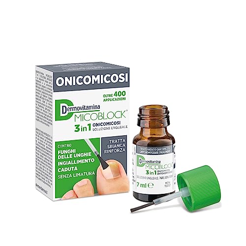 Micoblock 3In1 Onicomicosi - Soluzione Ungueale Micosi - Tratta E Colora - Smalto Nude Rinforzante Unghie Fragili - Previene I Micosi Alle Unghie Pied