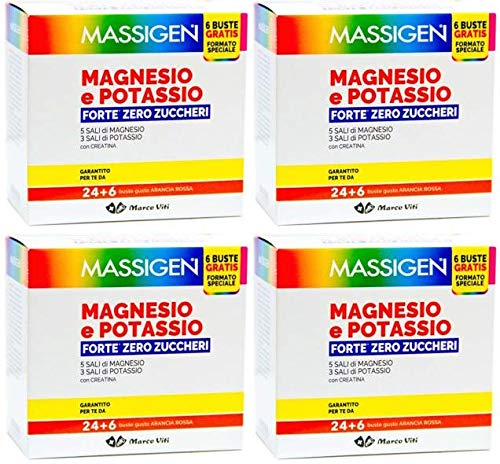 Massigen Magnesio E Potassio Forte Zero Zuccheri - 4 Confezioni