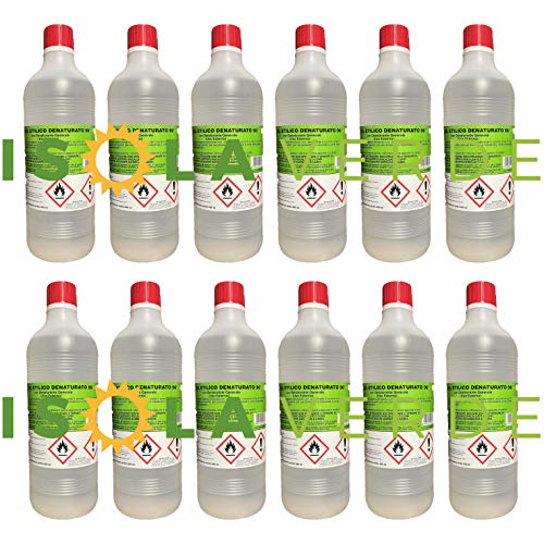 Alcool Etilico 96° Denaturato Bianco 12 X 1 Lt Disinfettante Puro