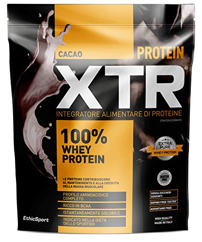 Ethicsport - Proteine Xtr - Busta Da 500 G - Gusto: Cacao - Integratore Alimentare Di Proteine 100% Whey