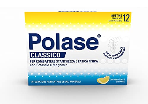 Polase Classico, Magnesio E Potassio, Integratore Alimentare, Contro Stanchezza E Fatica Fisica, Caldo, Sali Minerali Organici, Senza Glutine, Gusto L