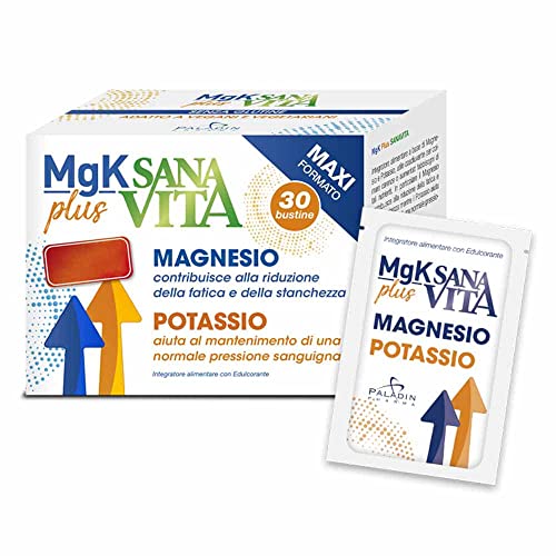 Paladin Pharma Sanavita - Mgk Plus Integratore Magnesio E Potassio, 30 Bustine