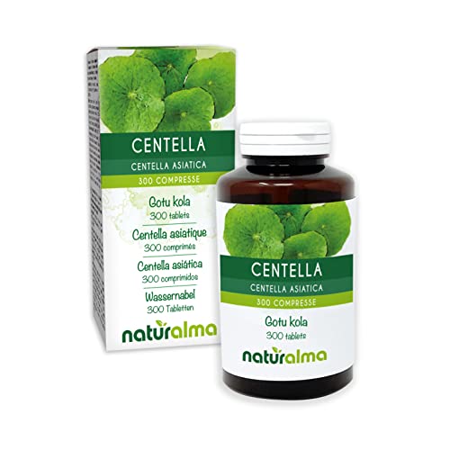Centella (Centella Asiatica) Erba Naturalma | 150 G | 300 Compresse Da 500 Mg | Integratore Alimentare | Naturale E Vegano