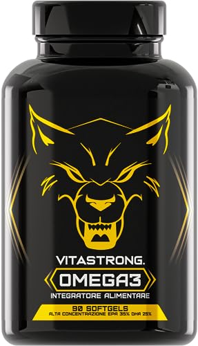 Omega 3 Olio Di Pesce 2000Mg - 700Mg Epa E 500Mg Dha Per Porzione - Vitastrong Omega 3 Capsule Con Vitamina E - Acidi Grassi Ad Alta Concentrazione -
