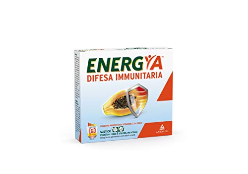 Energya Difesa Immunitaria, Integratore Alimentare Con Papaya, Vitamine C,B3, B5, D E Zinco. Integratore Per Difese Immunitarie, Riduce Stanchezza Fis
