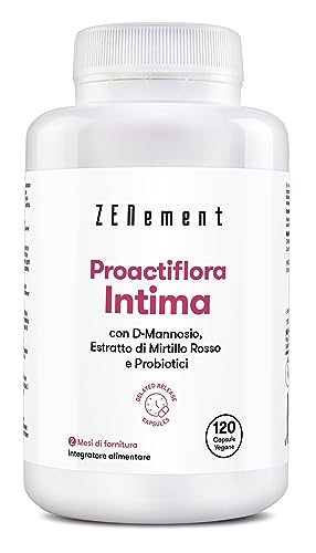 Probiotici Donna Con D-Mannosio Puro E Mirtillo Rosso | Equilibrio Della Flora Intima, Cistite E Vie Urinarie | Lactobacillus Reuteri, Rhamnosus E Cri