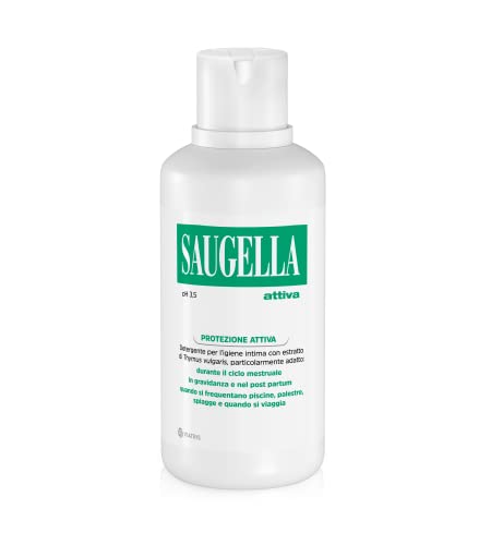 Saugella Attiva Detergente Intimo Ph Acido (3.5) Con Timo Per Un'Azione Protettiva Uso Quotidiano 500Ml