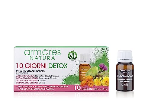 Armores Natura Integratori Alimentari, 10 Giorni Detox, Integratore Depurativo E Drenante Per La Normale Funzione Epatica, A Base Di Estratti Vegetali