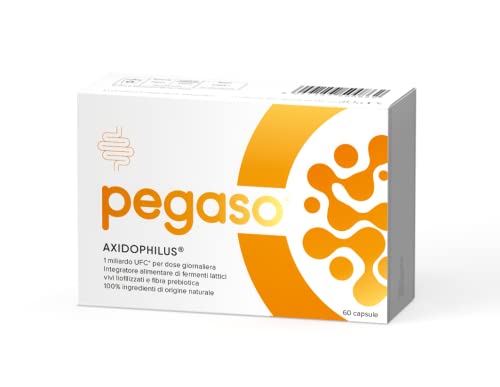 Pegaso Axidophilus - Integratore Alimentare Di Fermenti Lattici Liofilizzati E Fibra Prebiotica (60 Capsule)