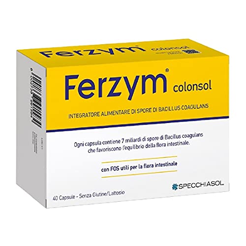 Specchiasol Ferzym Colonsol Integratore Alimentare, 40 Capsule