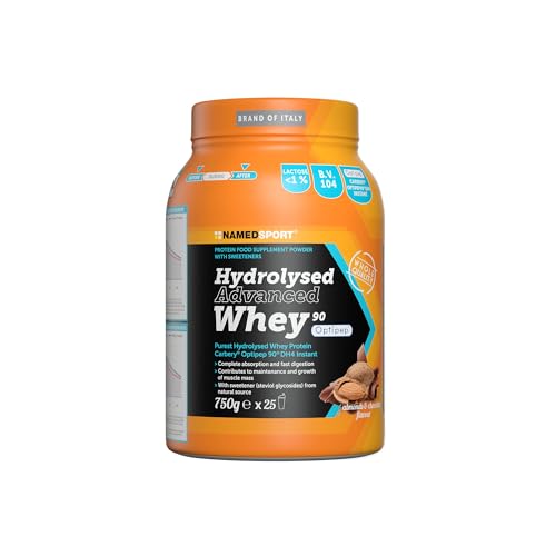 Namedsport Hydrolised Advanced Whey Choco-Almond 750 G - Proteine Del Siero Del Latte Idrolizzate Da Isolato Di Purissima Qualità Carbery® Optipep®90