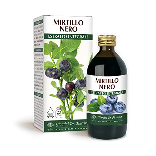 Dr. Giorgini Integratore Alimentare, Mirtillo Nero Estratto Integrale Liquido Analcoolico - 200 Ml