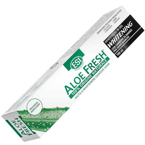 Esi - Aloe Fresh Whitening, Dentifricio Con Aloe Vera, Alghe Marine E Carbone Di Bambù, Contribuisce A Mantenere Denti Bianchi E Brillanti Senza Aggre