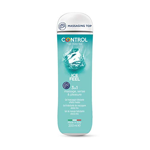 Control Ice Feel Gel Massaggio 3 In 1 A Base D'Acqua Con Effetto Rinfrescante - 100% Made In Italy - 200 Ml