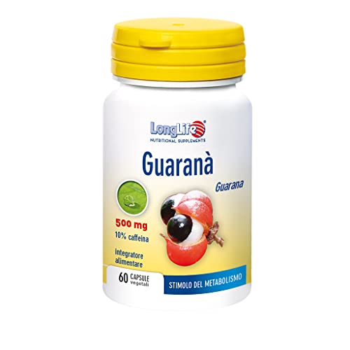 Longlife Guarana 500Mg Integratore Alimetnare 60 Capsule
