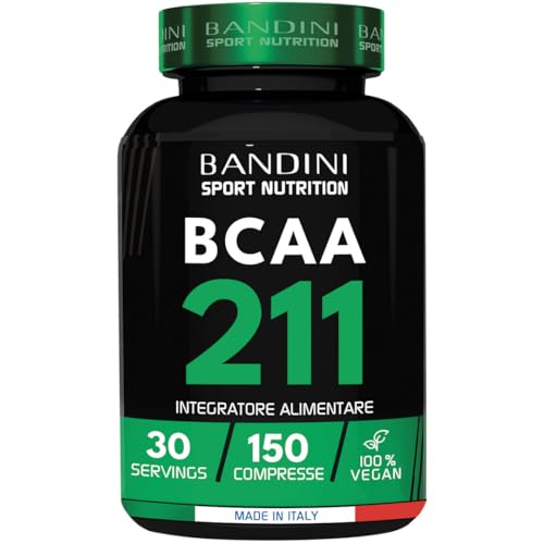 Bandini® Aminoacidi Ramificati Bcaa 2 1 1 | 150 Compresse Aminoacidi Ramificati Fermentati Con Vitamina B1 E B6 | 2.1.1 Con Leucina, Isoleucina, Valin