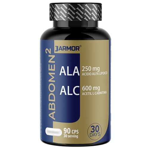Integratore A Base Di L- Acetil Carnitina (Acetil L Carnitina) E L Acido Alfa Lipoico 90 Capsule | L-Carnitina 600Mg E Ala 250Mg | Acetyl L-Carnitine