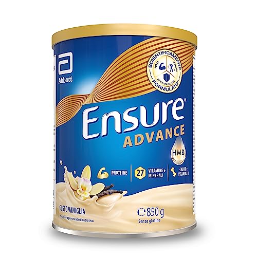 Ensure Advance Formula Nutrivigor Integratore Alimentare Proteico In Polvere, Con 27 Vitamine E Minerali, Integratore Alimentare Con Proteine, Calcio