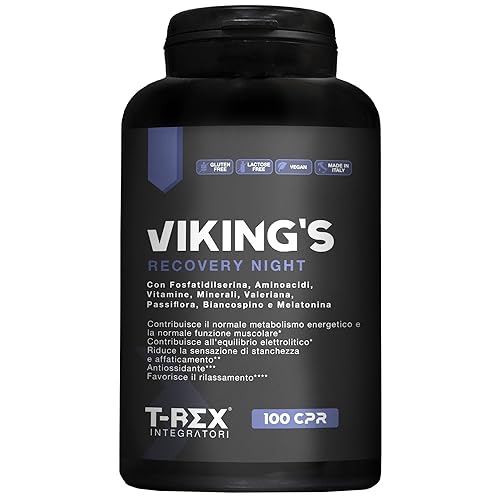 Viking'S Gh Plus Integratore Glutammina, Arginina, Lisina, Acido Aspartico, Zma, Fosfatidilserina, Ornitina Okg | Per Recupero Muscolare Notturno E Au