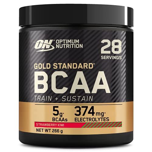 Optimum Nutrition Gold Standard Bcaa Train + Sustain, Aminoacidi Ramificati In Polvere Con Vitamina C, Zinco, Magnesio Ed Elettroliti, Gusto Fragola E