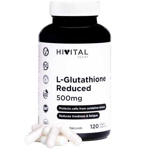 Glutatione 500 Mg Ridotto Al 98%. 120 Capsule Vegane Per 4 Mesi. L-Glutatione Aminoacido Antiossidante Cellulare Che Aiuta A Ringiovanire Le Cellule E