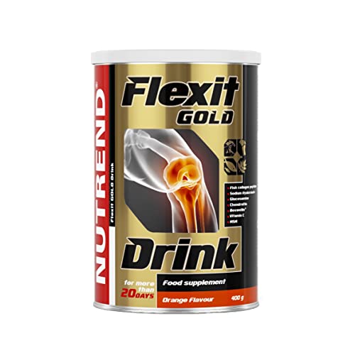 Nutrend Flexit Gold Drink 400G Orange Flavor Containing Nine Active Ingredients The Special Fish Collagen Peptide Naticol® Glucosamine, Msm Viatmins B