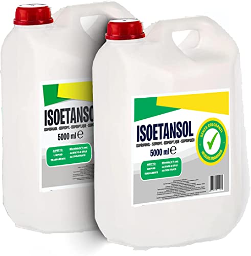 2X5 Ipa Isoetansol 100Ae, Isopropanolo, Alcool Isopropilico,Pulizia Stampanti 3D, Elettronica, Detergente Per Vaschette Ad Ultrasuoni, Multiuso -10 Li