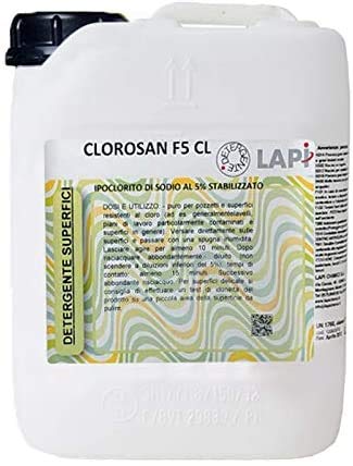 Lapi Clorosan F5 Cl Tanica Da 5 Lt Detergente Igienizzante A Base Di Cloro 5%