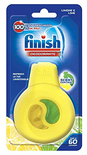 Finish Deodorante Per Lavastoviglie, Additivo Lavastoviglie, 4 Confezioni, Limone