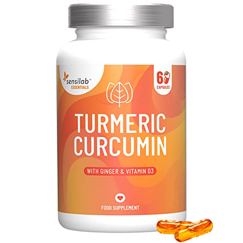 Curcumina 1000 Mg Con Vitamina D3 E Estratto Di Zenzero - Sensilab Curcuma Capsule In Forma Micellare - 60 Capsule Curcumina Novasol