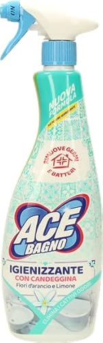 Ace Spray Bagno Con Candeggina, Profumazione Fiori D'Arancio E Limone, 1 Da 550 Ml
