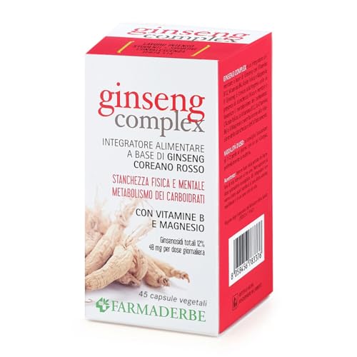 Farmaderbe Ginseng Complex Integratore Stanchezza Fisica E Mentale, 45 Capsule