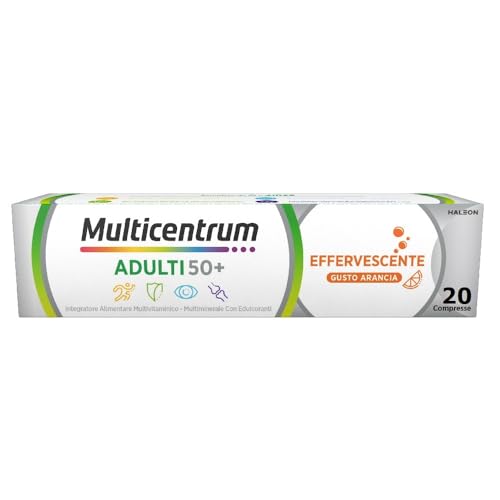 Multicentrum Adulti 50+, Integratore Alimentare Multivitaminico Con Vitamina B E Vitamina D, Contro La Stanchezza Per Adulti Oltre 50 Anni, 20 Compres