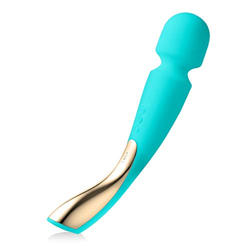 Lelo Smart Wand 2 Large, Massaggiatore Manuale Per Tutto Il Corpo, Magic Wand Con 10 Modalità Di Vibrazione, Vibratore Donna E Uomo, Aqua