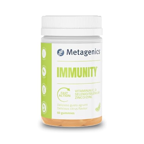 Metagenics Gummies Immunity - Integratore Immunitario Effetto Veloce - Senza Zucchero - Gusto Agrumi - 60 Gummies